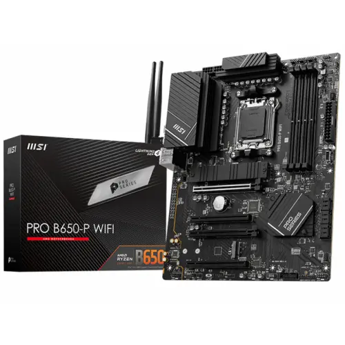 MSI PRO B650-P WIFI AMD B650 Soket AM5 DDR5 6400(OC)MHz ATX Gaming (Oyuncu) Anakart