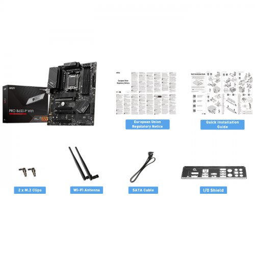 MSI PRO B650-P WIFI AMD B650 Soket AM5 DDR5 6400(OC)MHz ATX Gaming (Oyuncu) Anakart