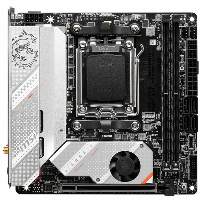 MSI MPG B650I EDGE WIFI AMD B650 Soket AM5 DDR5 6600(OC)MHz Mini-ITX Gaming (Oyuncu) Anakart
