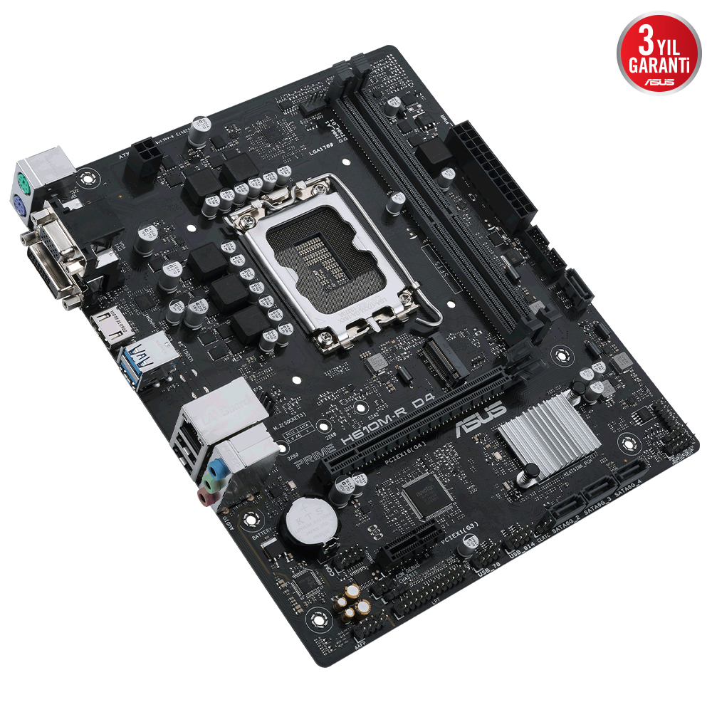 ASUS Prime H610M-R D4 Intel H610 Soket 1700 DDR4 3200MHz mATX Gaming (Oyuncu) Anakart