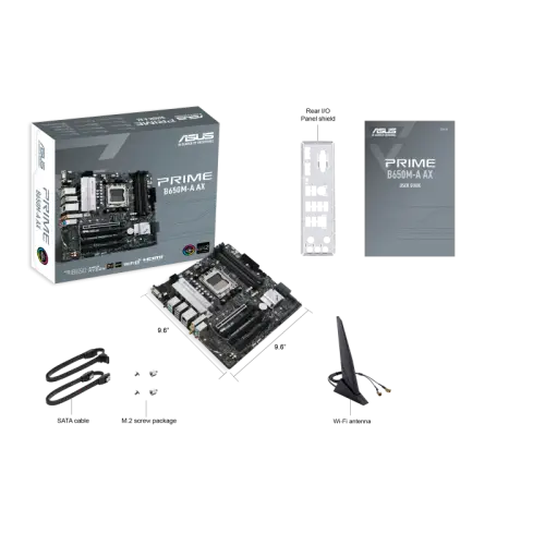 Asus Prime B650M-A AX AMD B650 Soket AM5 DDR5 6400(OC)MHz mATX Gaming (Oyuncu) Anakart
