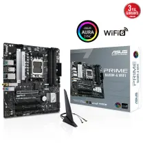 ASUS Prime B650M-A WIFI AMD B650 Soket AM5 DDR5 6400(OC)MHz mATX Gaming (Oyuncu) Anakart