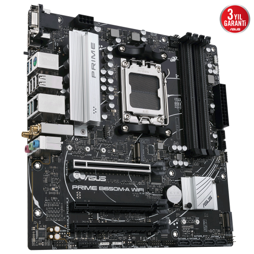 ASUS Prime B650M-A WIFI AMD B650 Soket AM5 DDR5 6400(OC)MHz mATX Gaming (Oyuncu) Anakart