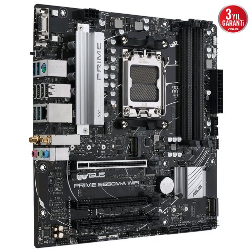 Asus Prime B650M-A WIFI AMD B650 Soket AM5 DDR5 6400(OC)MHz mATX Gaming (Oyuncu) Anakart
