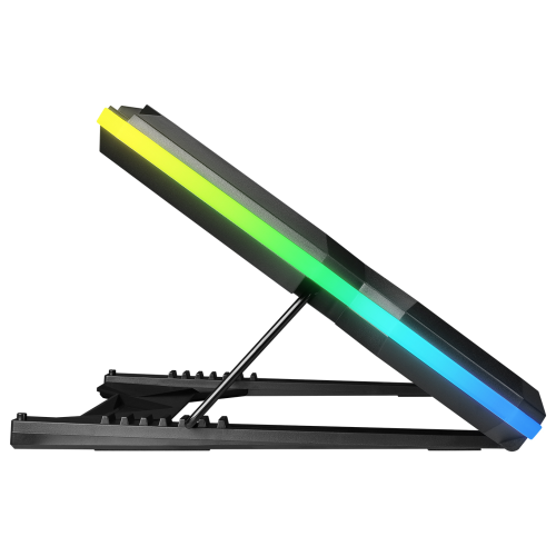 Rampage Breeze S50 Telefon Tutuculu 5xFan RGB Yükseklik Ayarlı LCD Göstergeli 15-17″ Notebook Soğutucu
