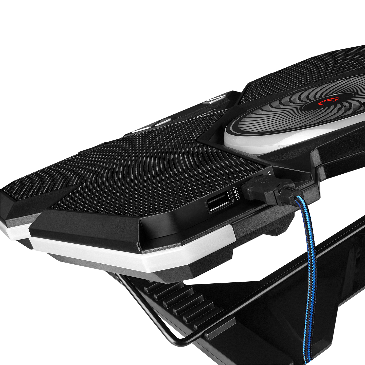 Rampage Breeze S50 Telefon Tutuculu 5xFan RGB Yükseklik Ayarlı LCD Göstergeli 15-17″ Notebook Soğutucu