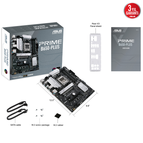 Asus Prime B650-Plus AMD B650 Soket AM5 DDR5 6400(OC)MHz ATX Gaming (Oyuncu) Anakart