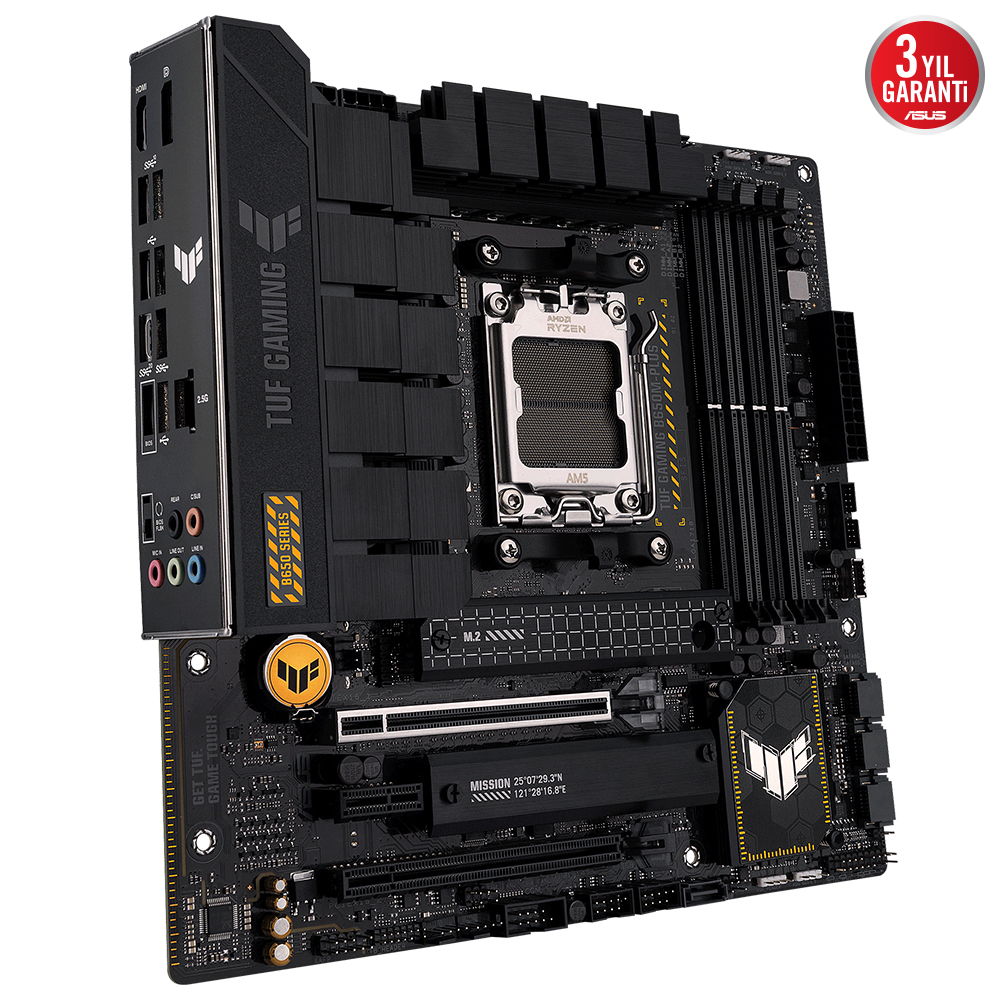 ASUS TUF Gaming B650M-Plus AMD B650 Soket AM5 DDR5 6400(OC)MHz mATX Gaming (Oyuncu) Anakart