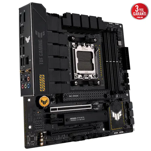 Asus TUF Gaming B650M-Plus WIFI AMD B650 Soket AM5 DDR5 6400(OC)MHz mATX Gaming (Oyuncu) Anakart