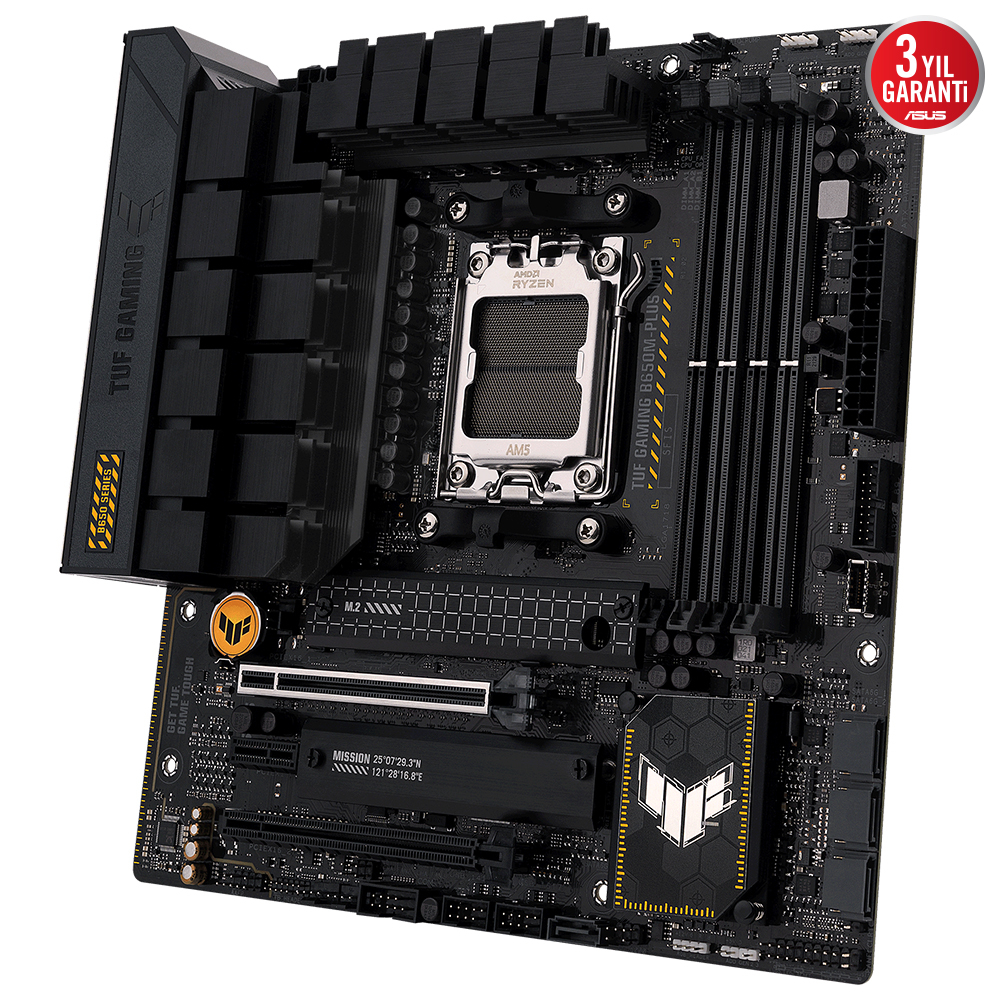 ASUS TUF Gaming B650M-Plus WIFI AMD B650 Soket AM5 DDR5 6400(OC)MHz mATX Gaming (Oyuncu) Anakart