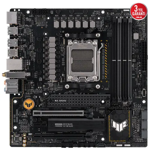 Asus TUF Gaming B650M-Plus WIFI AMD B650 Soket AM5 DDR5 6400(OC)MHz mATX Gaming (Oyuncu) Anakart