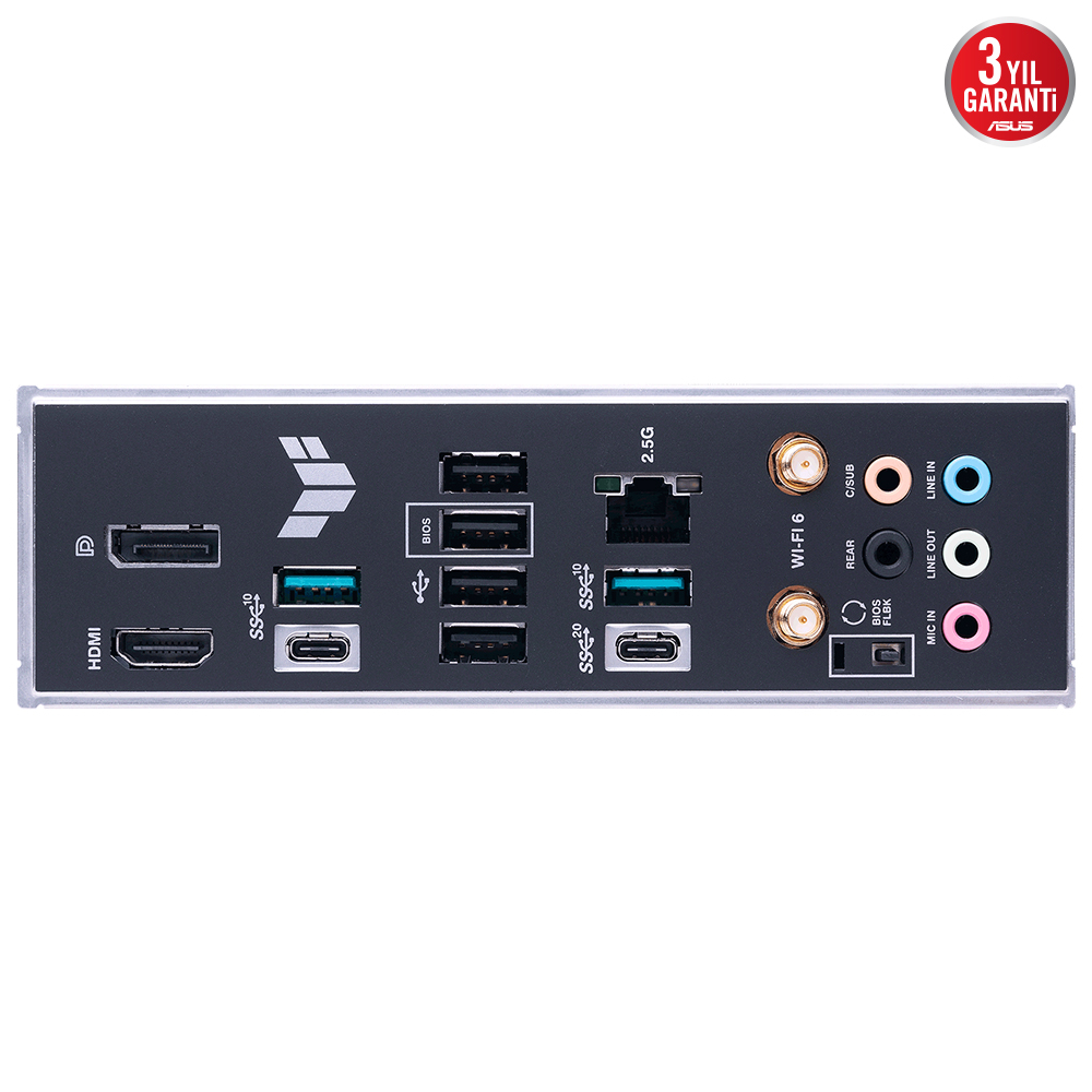 ASUS TUF Gaming B650-Plus WIFI AMD B650 Soket AM5 DDR5 6400(OC)MHz ATX Gaming (Oyuncu) Anakart