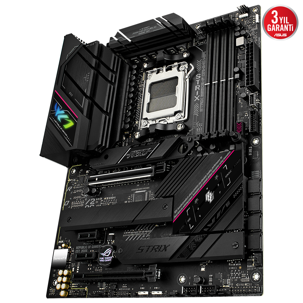 ASUS ROG Strix B650E-F Gaming WIFI AMD B650 Soket AM5 DDR5 6400(OC)MHz ATX Gaming (Oyuncu) Anakart