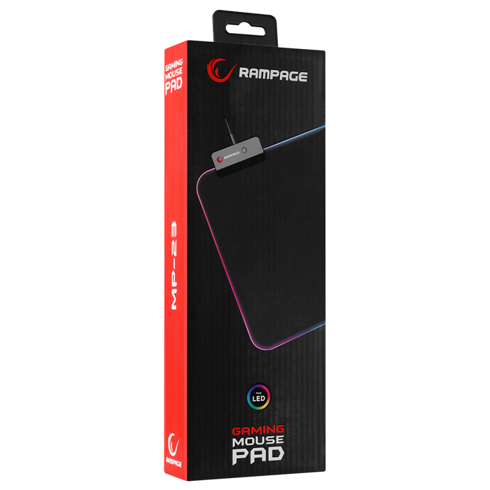 Rampage MP-23 RGB LED Siyah Gaming Mouse Pad