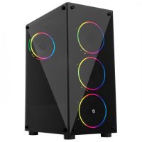 Frisby FC-9290G 4x Double Slim Ring Fan Temperli Cam USB 3.0 ATX Mid-Tower Gaming Kasa