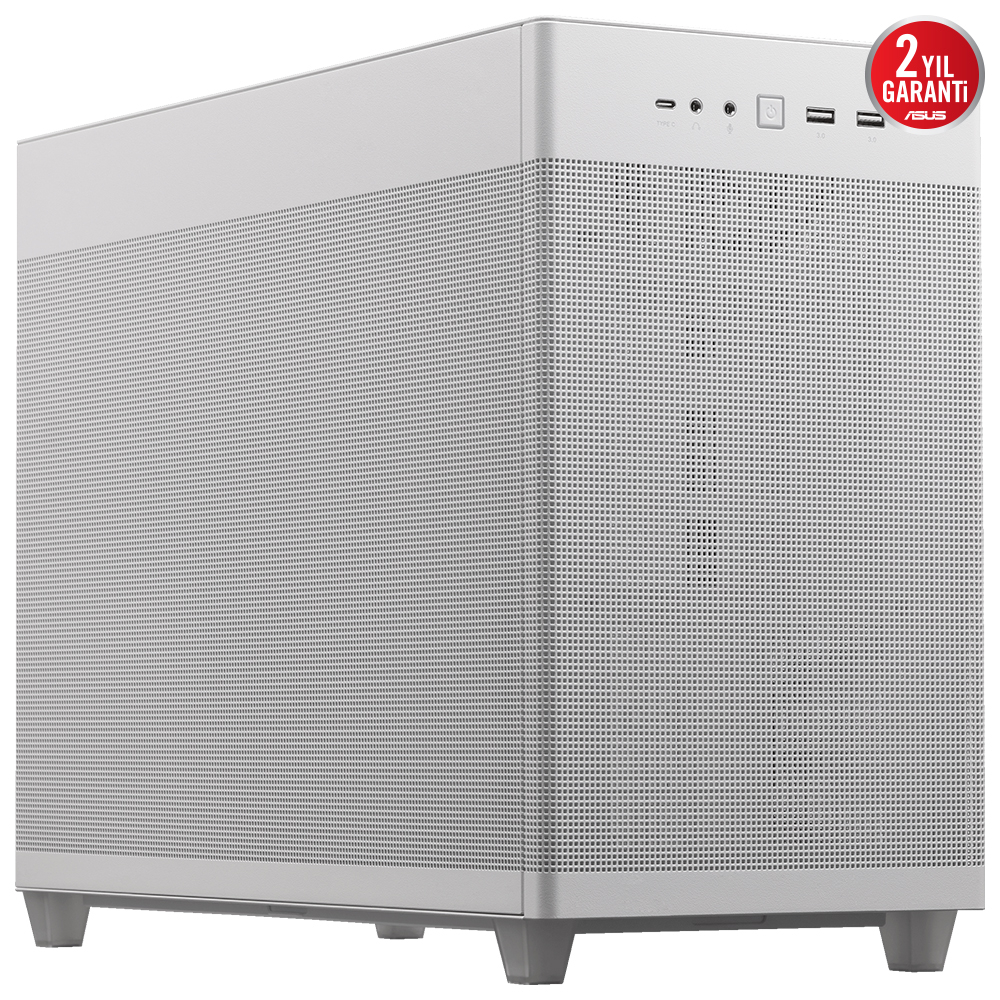 ASUS Prime AP201 1x120mm Fan USB 3.2 Type-C Beyaz Micro-ATX Small Tower Kasa