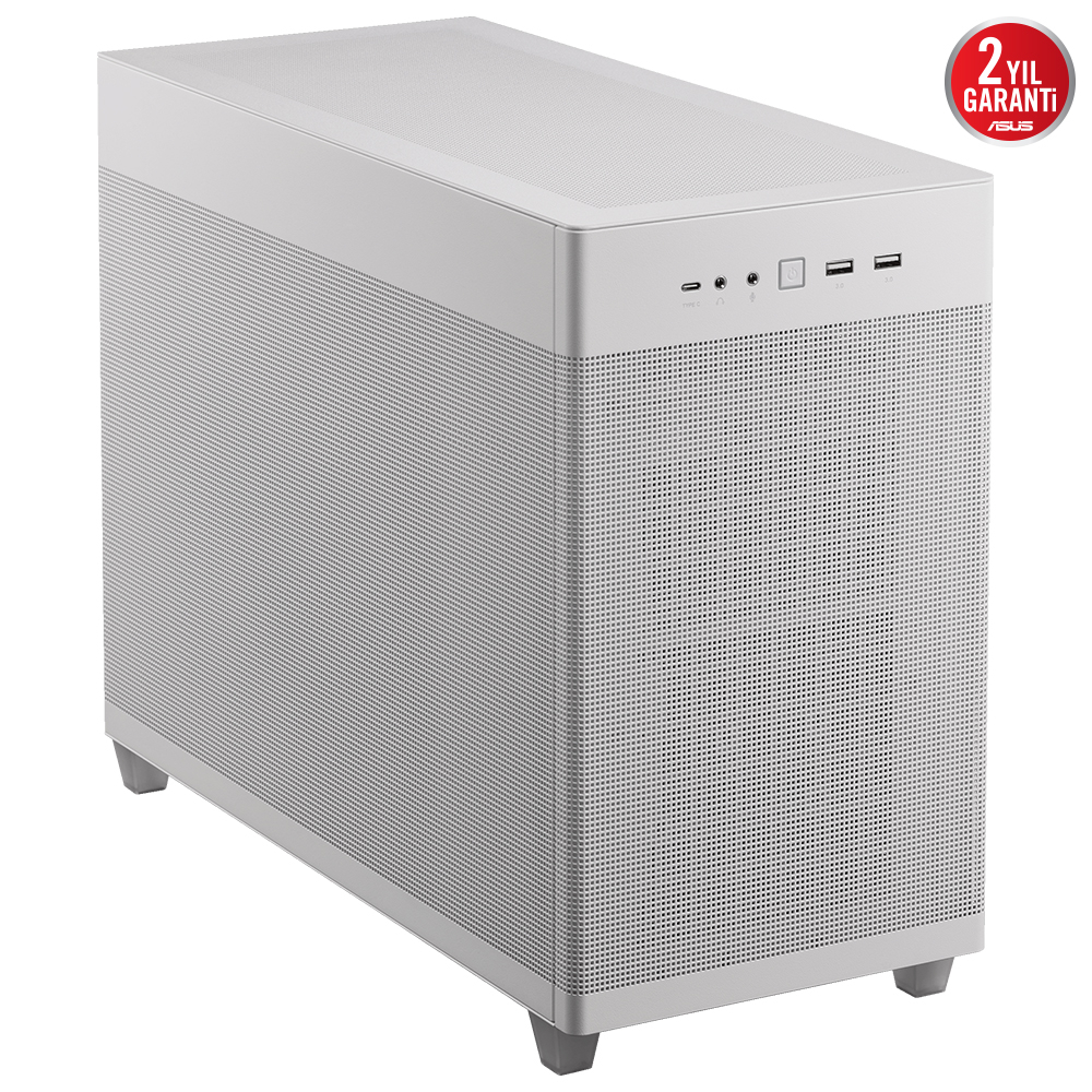 ASUS Prime AP201 1x120mm Fan USB 3.2 Type-C Beyaz Micro-ATX Small Tower Kasa