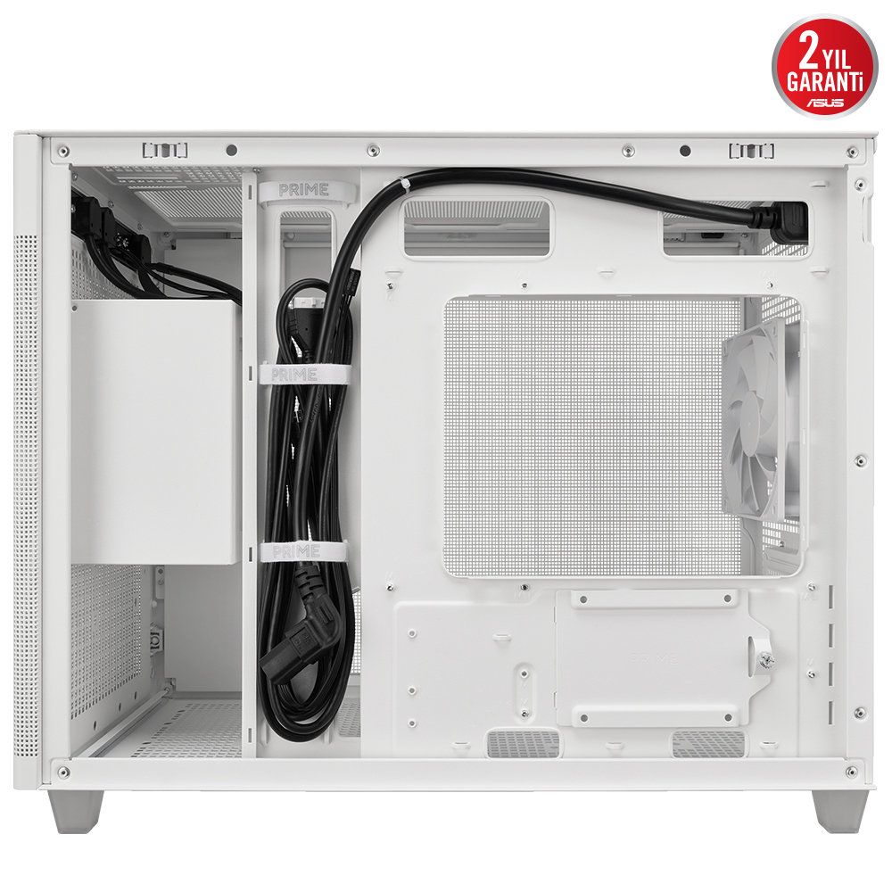 ASUS Prime AP201 1x120mm Fan USB 3.2 Type-C Beyaz Micro-ATX Small Tower Kasa