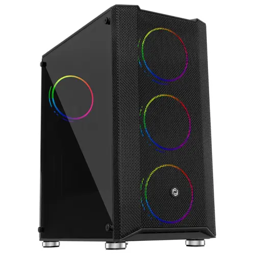 Frisby Panda FC-9405G 650W 80+ 4x120mm Double Slim Ring RGB Fan Temperli Cam Mesh USB 3.0 ATX Mid-Tower Gaming (Oyuncu) Kasa