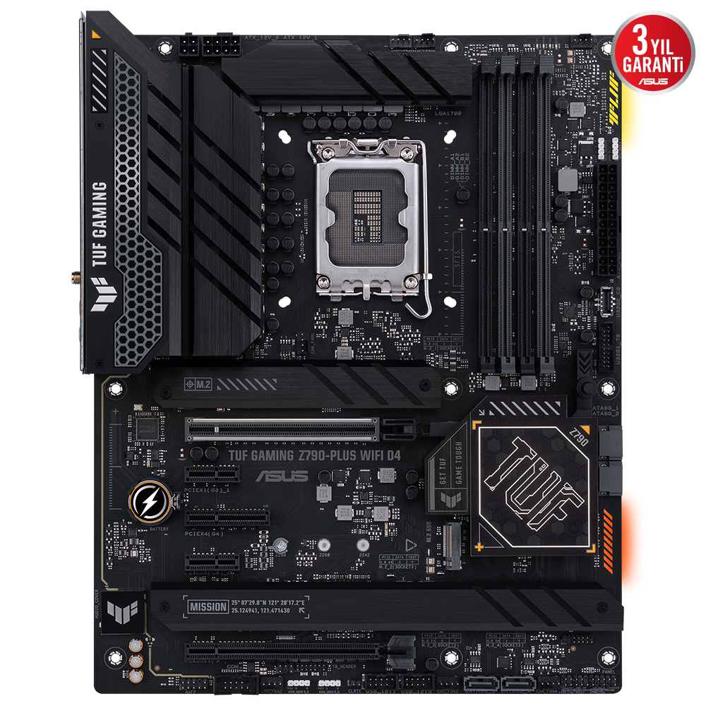 ASUS TUF Gaming Z790-Plus WIFI D4 Intel Z790 Soket 1700 DDR4 5333(OC)MHz ATX Gaming (Oyuncu) Anakart