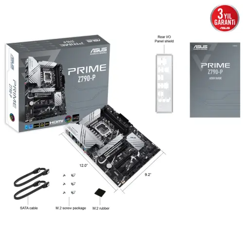 ASUS Prime Z790-P Intel Z790 Soket 1700 DDR5 7200(OC)MHz ATX Gaming (Oyuncu) Anakart