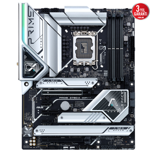 ASUS Prime Z790-A WIFI Intel Z790 Soket 1700 DDR5 7200(OC)MHz ATX Gaming (Oyuncu) Anakart