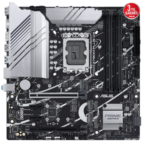 ASUS Prime Z790M-Plus D4 Intel Z790 Soket 1700 DDR4 5333(OC)MHz mATX Gaming (Oyuncu) Anakart