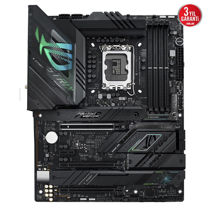 ASUS ROG Strix Z790-F Gaming WIFI Intel Z790 Soket 1700 DDR5 7800(OC)MHz ATX Gaming (Oyuncu) Anakart