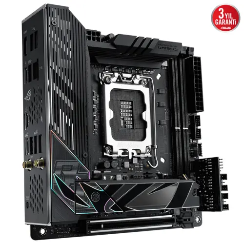 ASUS ROG Strix Z790-I Gaming WIFI Intel Z790 Soket 1700 DDR5 7600(OC)MHz Mini-ITX Gaming Anakart