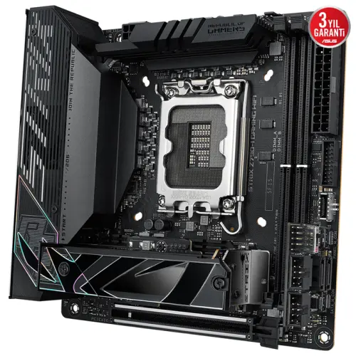 ASUS ROG Strix Z790-I Gaming WIFI Intel Z790 Soket 1700 DDR5 7600(OC)MHz Mini-ITX Gaming Anakart