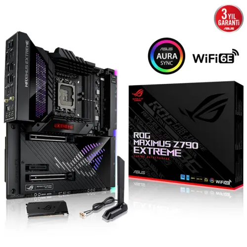 ASUS ROG Maximus Z790 Extreme Intel Z790 Soket 1700 DDR5 7800(OC)MHz E-ATX Gaming (Oyuncu) Anakart