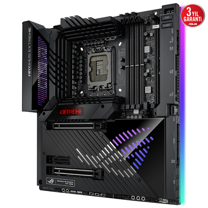 ASUS ROG Maximus Z790 Extreme Intel Z790 Soket 1700 DDR5 7800(OC)MHz E-ATX Gaming (Oyuncu) Anakart