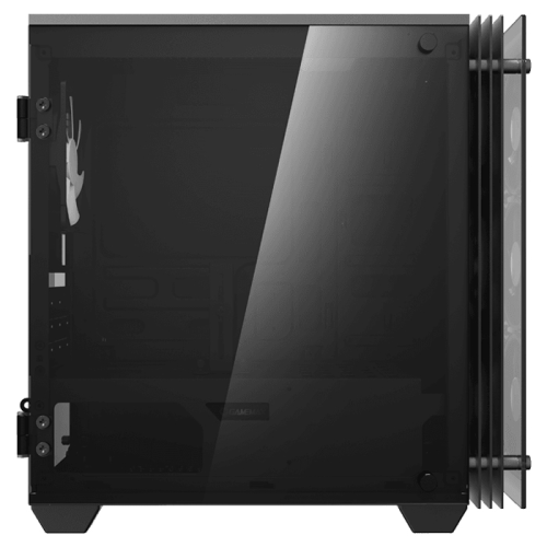 Gamemax Mini Stratos H609 650W 80+ 4x120mm Dual Ring Rainbow Fan Temperli Cam USB 3.1 mATX Mini-Tower Gaming (Oyuncu) Kasa