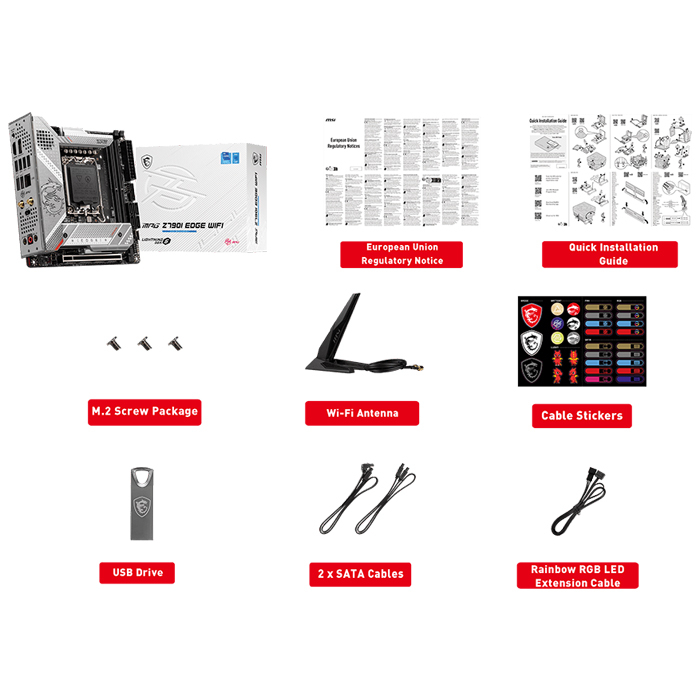 MSI MPG Z790I EDGE WIFI Intel Z790 Soket 1700 DDR5 8000(OC)MHz ATX Gaming (Oyuncu) Anakart