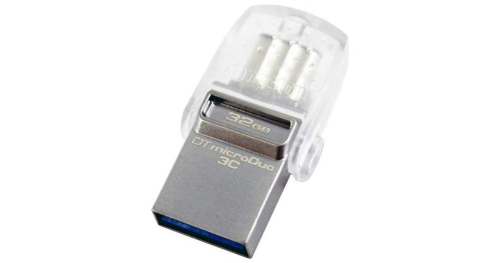 Kingston DataTraveler MicroDuo 3C DTDUO3CG3/128GB 128GB USB 3.2 Gen 1 Flash Bellek