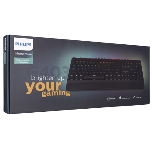 Philips G403 Momentum SPK8403 Blue Switch Rainbow Mekanik Kablolu Gaming (Oyuncu) Klavye