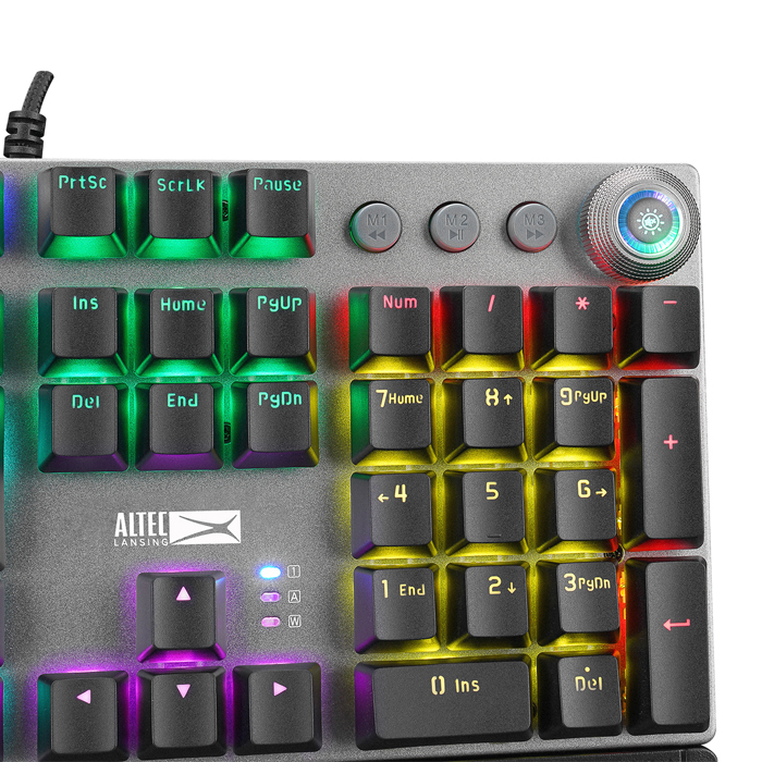 Altec Lansing ALGK8614 Blue Switch Rainbow TR Q Mekanik Kablolu Gaming (Oyuncu) Klavye
