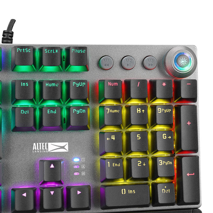 Altec Lansing ALGK8614GR Red Switch Rainbow TR Q Mekanik Kablolu Gaming (Oyuncu) Klavye