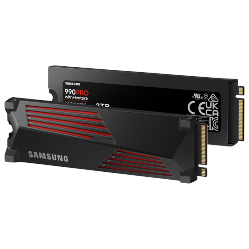 Samsung 990 PRO w/Heatsink MZ-V9P2T0CW 2TB 7450/6900MB/s PCIe NVMe M.2 SSD Disk