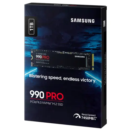 Samsung 990 PRO MZ-V9P1T0BW 1TB 7450/6900MB/s PCIe 4.0 NVMe M.2 SSD Disk