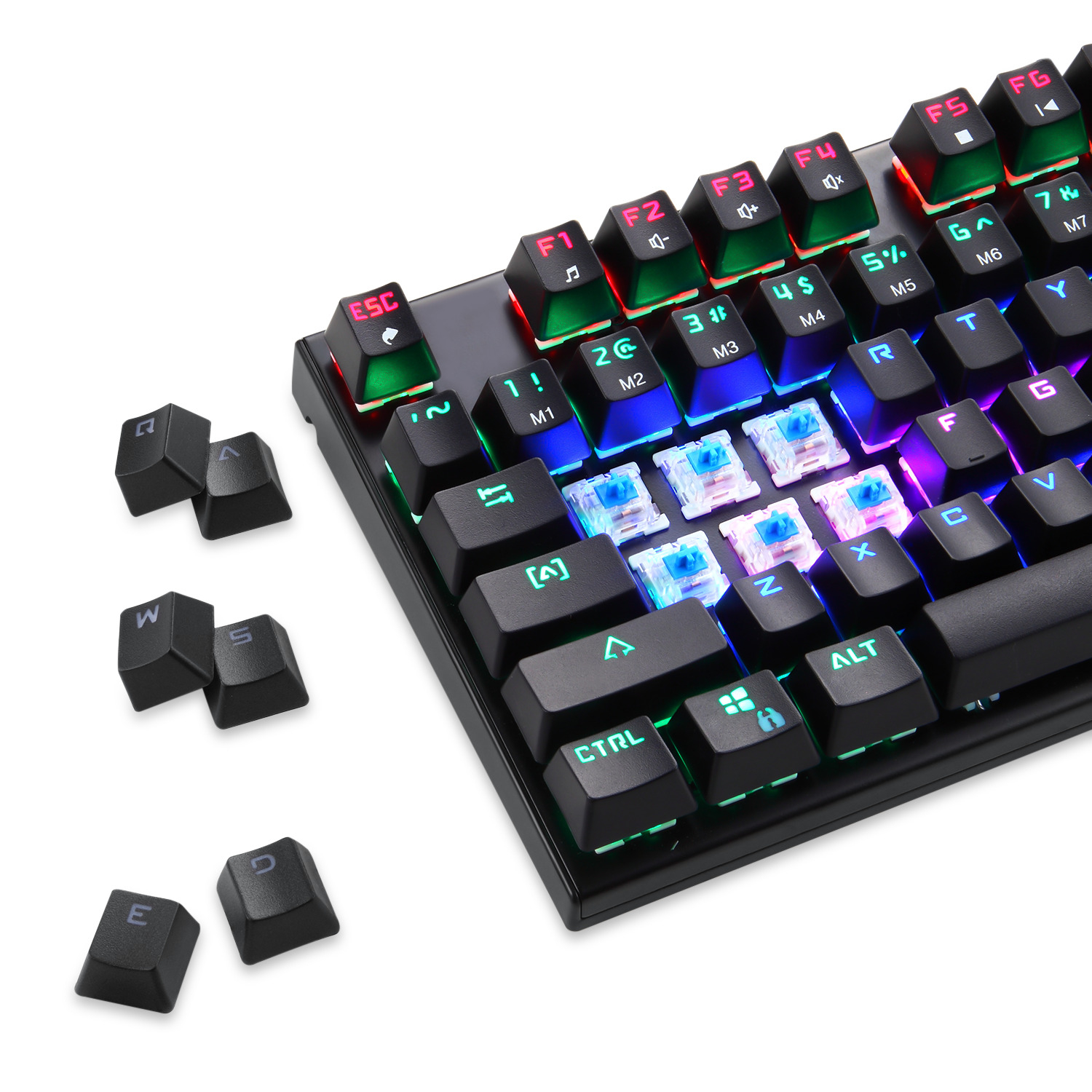 GamePower Warlock Compact Mekanik Blue Switch English Q Layout USB Gaming Mekanik Klavye