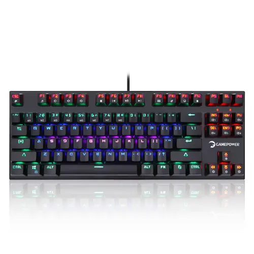 GamePower Warlock Compact Mekanik Blue Switch English Q Layout USB Gaming Mekanik Klavye