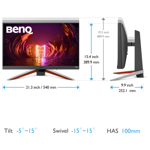 BenQ Mobiuz EX240 23.8″ 1ms 165Hz FreeSync Premium IPS Full HD Gaming (Oyuncu) Monitör