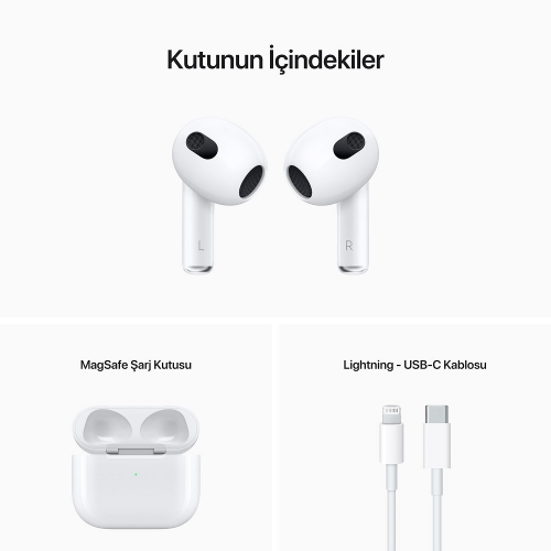 Apple AirPods 3.Nesil ve Lightning Şarj Kutusu MPNY3TU/A