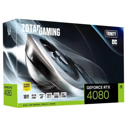 Zotac Gaming GeForce RTX 4080 16GB Trinity OC ZT-D40810J-10P 16GB GDDR6X 256Bit DX12 DLSS 3 Gaming (Oyuncu) Ekran Kartı