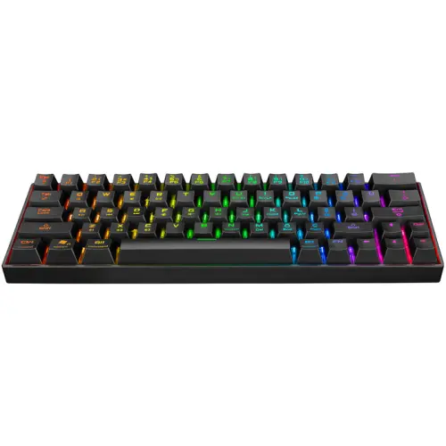 Rampage B-Atom KB-RX63 Blue Switch RGB TR Q Bluetooth / USB Mekanik Kablosuz Mini Gaming (Oyuncu) Klavye