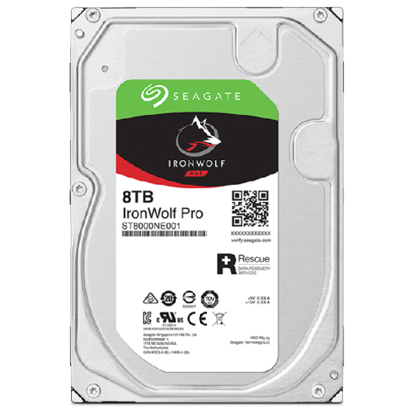 Seagate IronWolf Pro ST8000NE001 8TB 7200RPM 256MB 240MB/s 3.5” SATA 3 NAS Harddisk