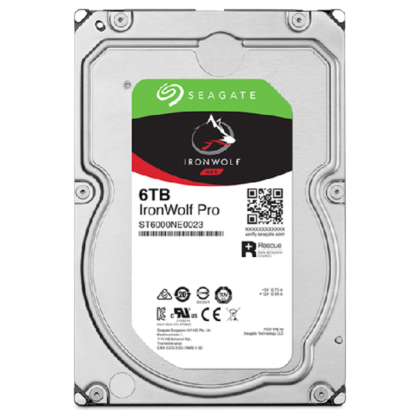 Seagate IronWolf Pro ST6000NE000 6TB 7200RPM 256MB 220MB/s 3.5” SATA 3 NAS Harddisk