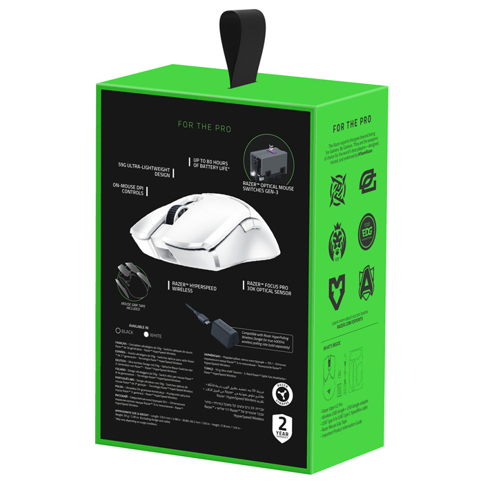 Razer Viper V2 Pro White RZ01-04390200-R3G1 30000 DPI 5 Tuş Optik Beyaz Kablosuz Gaming (Oyuncu) Mouse