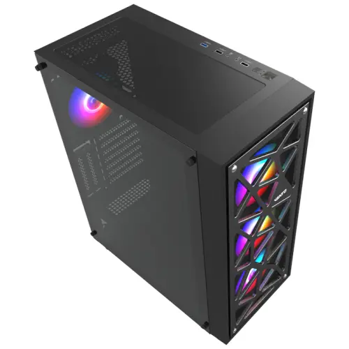 Vento VG12A 550W 80+ 4x120mm RGB Fan Temperli Cam USB 3.0 Mesh ATX Mid-Tower Gaming (Oyuncu) Kasa